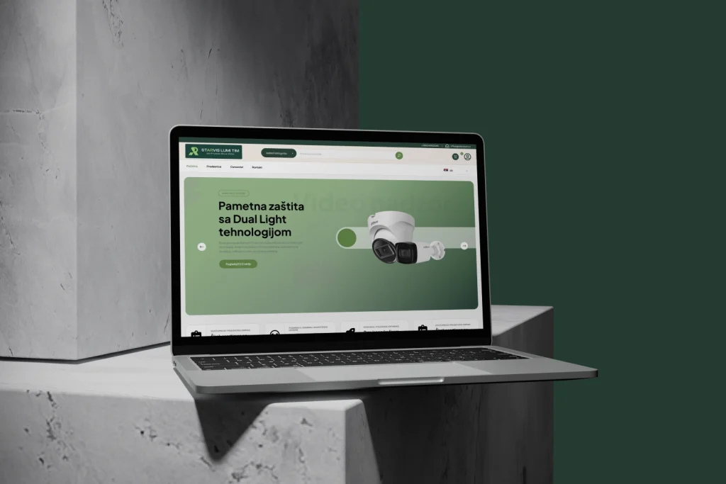 Starvis Lumi Time website on laptop