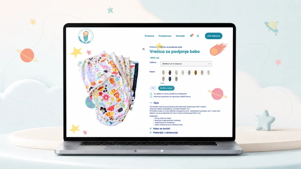 Zamotuljko showcase product page