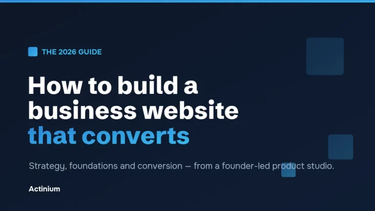 How to build a business website that converts — 2026 guide