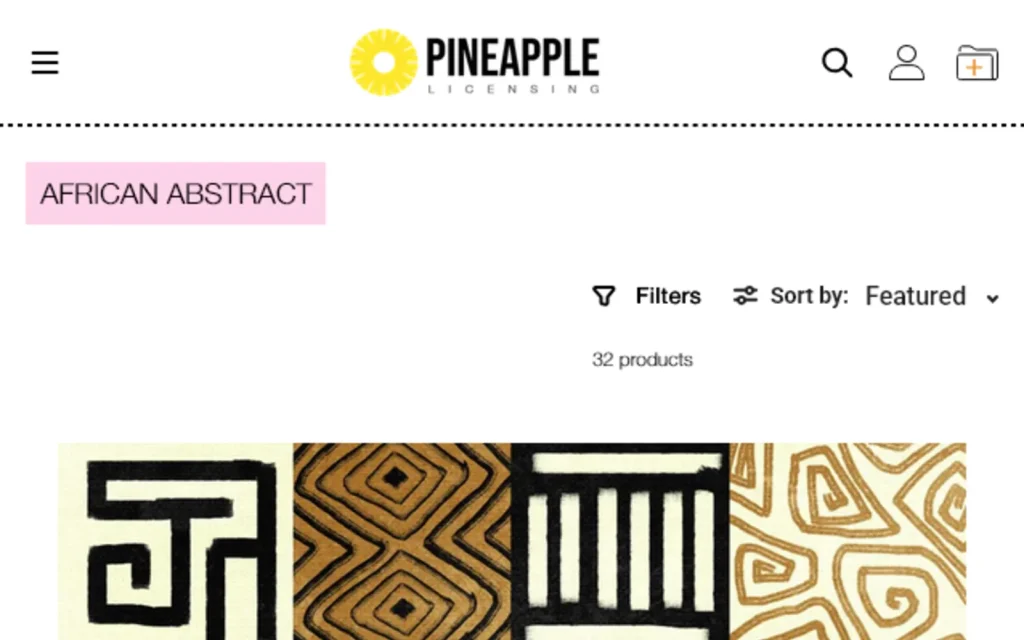 Pineapple Licensing product discovery and favorites workflow