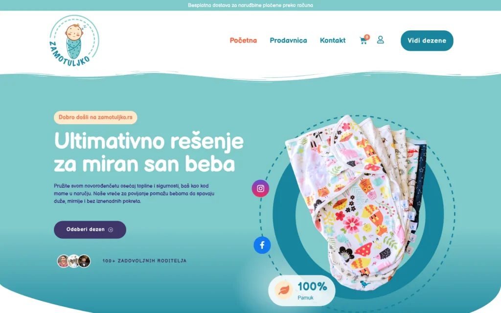 Zamotuljko WooCommerce store page