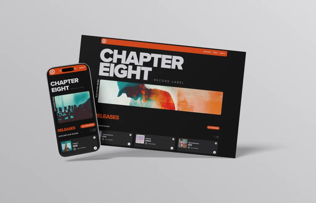 A responsive label website designed to stay visual, usable and manageable.