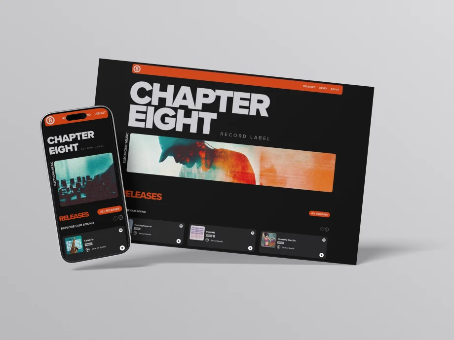 A responsive label website designed to stay visual, usable and manageable.