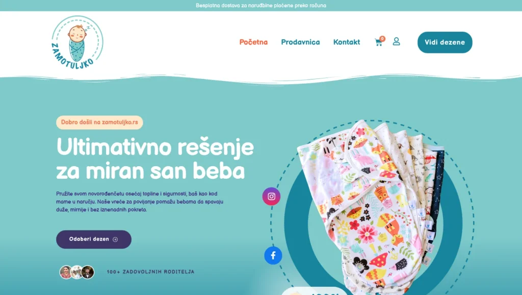 Zamotuljko online store homepage